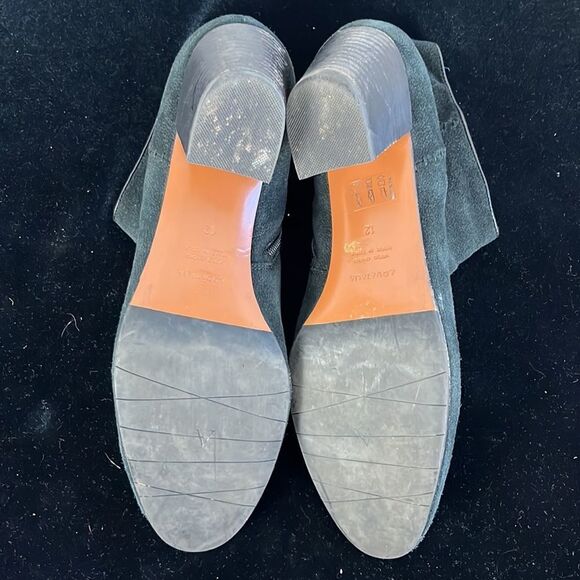 Aquatalia Black Suede Mid Heel Ankle Boots - Picture 5 of 6